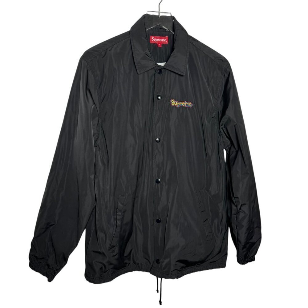 Supreme Jacket Gonz Logo Coaches Black Mens Medium streetwear embroidered logo